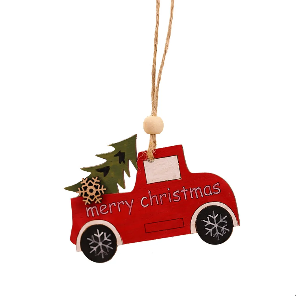 1 шт., деревянные подвесные Рождественские Елочные каюты, олени, автомобильные орнаменты, рождественские вечерние украшения для дома, рождественские декорации для дома^ 40 - Color: G