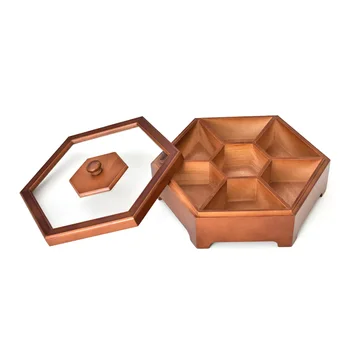 

Candy Box Desktop Storage Assorted Dried Fruit Wedding With Lid Multifunction Solid Container Home Protection Snack Wooden
