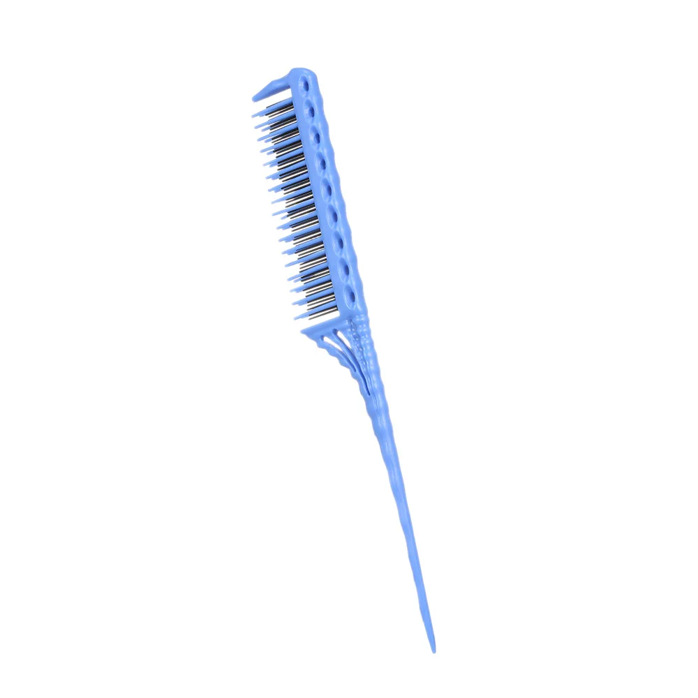 3-Row Teeth Teasing Comb Detangling Brush Rat Tail Comb Adding Volume Back Coming Hairdressing Combs
