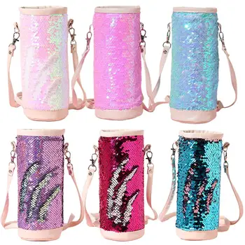 

Sequins Mug Set Kettle Bag Leak-proof Portable Student Cup Set Sequin Pen Bag Water Bottle Carrier Bag Bottle Holder