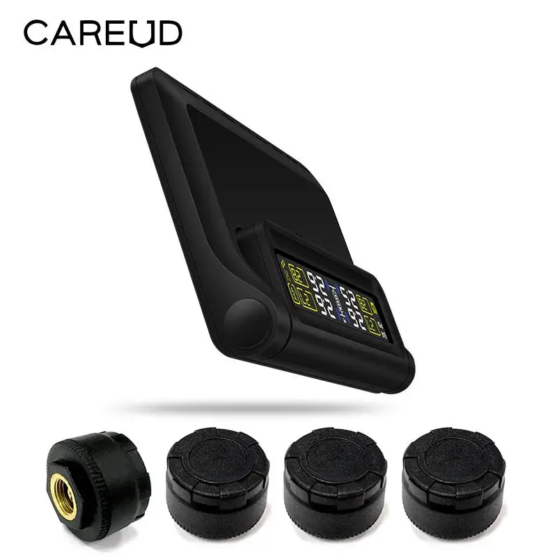 CAREUD автомобильный беспроводной датчик Tpms T680-TL солнечная система контроля давления в шинах Система контроля температуры Солнечная энергия источник питания Usb зарядка