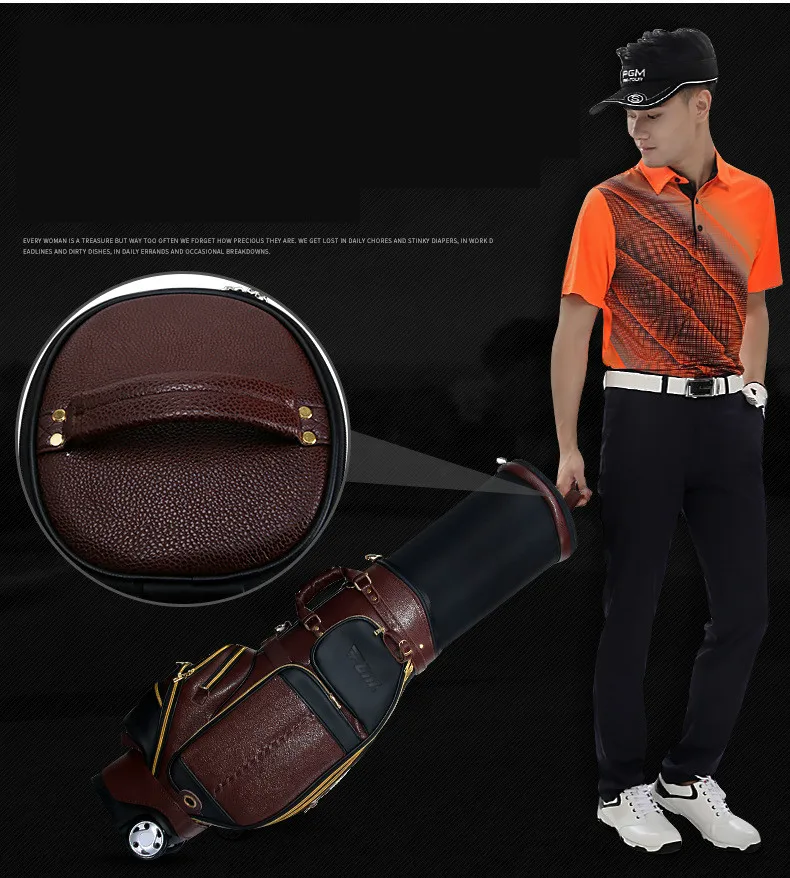 PGM кожа большой емкости Гольф выдвижные сумки мужские сумки многоцелевой Consign Мужские t воздушные сумки QB043