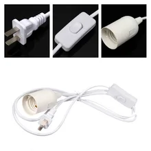 AliExpress с сайта Amazon 1,8 M/5 M черный и белый с рисунком белый переключатель диапазонов штекер diao deng xian E27 Ce держатель лампы
