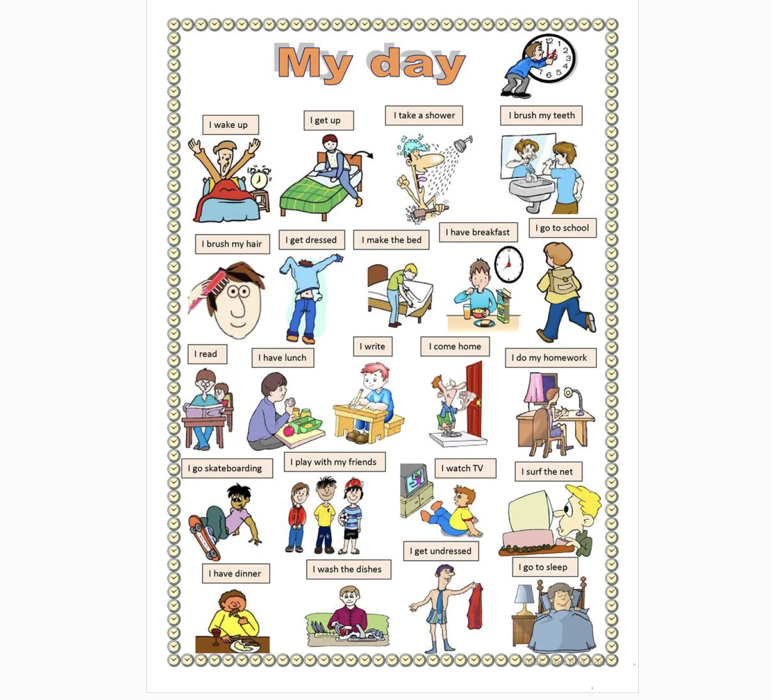 I let my day. Распорядок дня по английскому языку. I let my day. I let my day. Go to school карточка с картинкой.