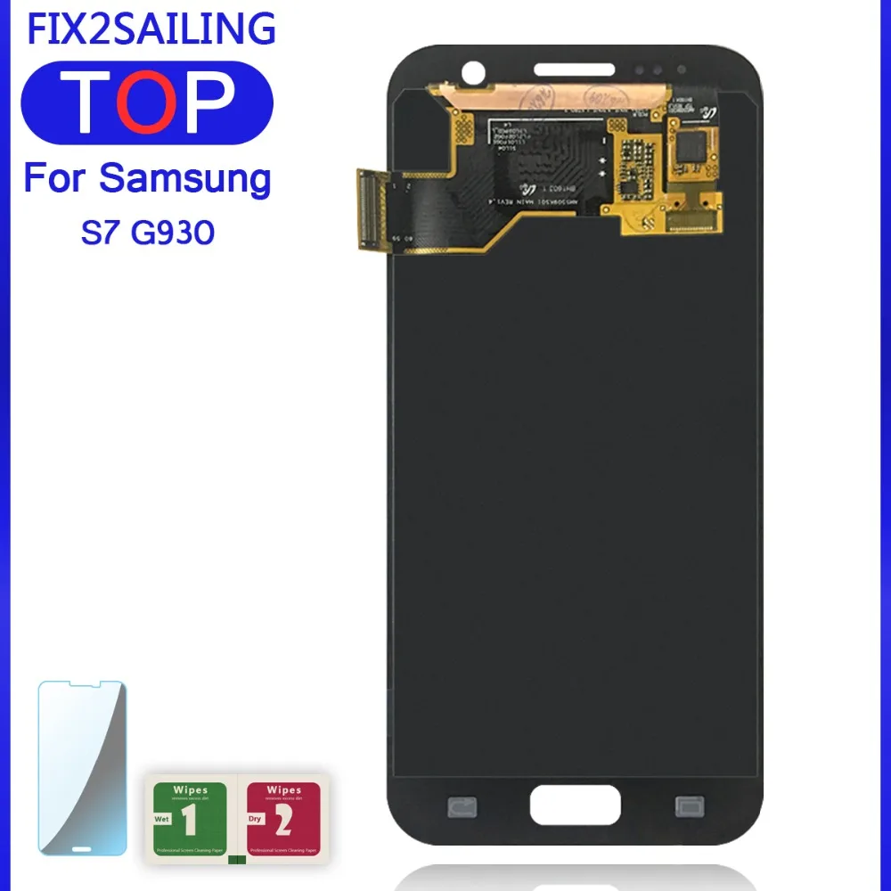 Для samsung Galaxy S7 G930A G930F SM-G930F ЖК-дисплей AMOLED протестированный рабочий ЖК-дисплей+ сенсорный экран дигитайзер сборка наклейка
