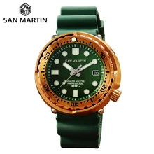 *#Best Price San Martin Tuna Bronze Men Watch Automatic Mechanical Sapphire Luminous 30 Bar Water Resistant Fluoro Rubber Strap Calendar ???? *#Best Price San Martin Tuna Bronze Men Watch Automatic Mechanical Sapphire Luminous 30 Bar Water Resistant Fluoro Rubber Strap Calendar ????