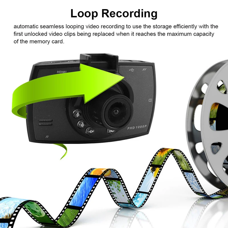 Автомобильный видеорегистратор, камера Full HD 1080 P, видеорегистратор для автомобилей с ночным видением, g-сенсор, видеорегистратор