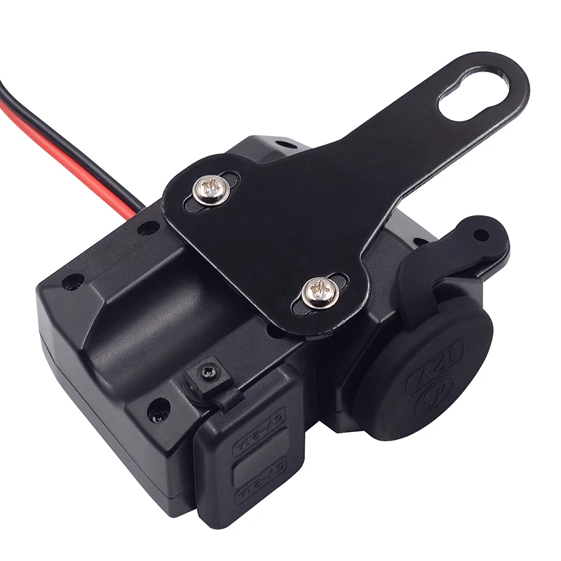 

Waterproof& Motorcycle 12/24V GPS Cigarette Lighter Dual UsbPower Socket Charger