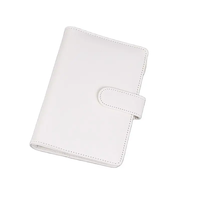 Vibrant Macaron Color Leather 6-Ring Binder Notebook Cover