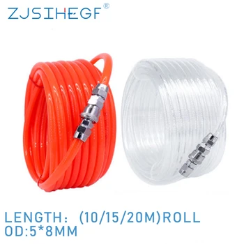 

Pneumatic Pipe WithConnector for Straight Tube High Pressure Flexible PE Pipe Air GunAir Tube Compressor Hose 5*8mm