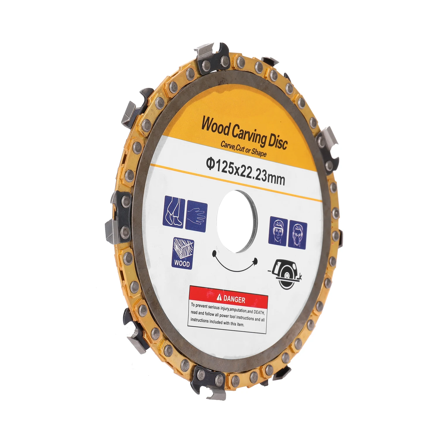 Wood Carving Disk Grinder Disc Chain Woodworking Saw Disc Blade Cutting Blade Wood Saw Slotted Blade For 4/5 Inch Angle Grinder