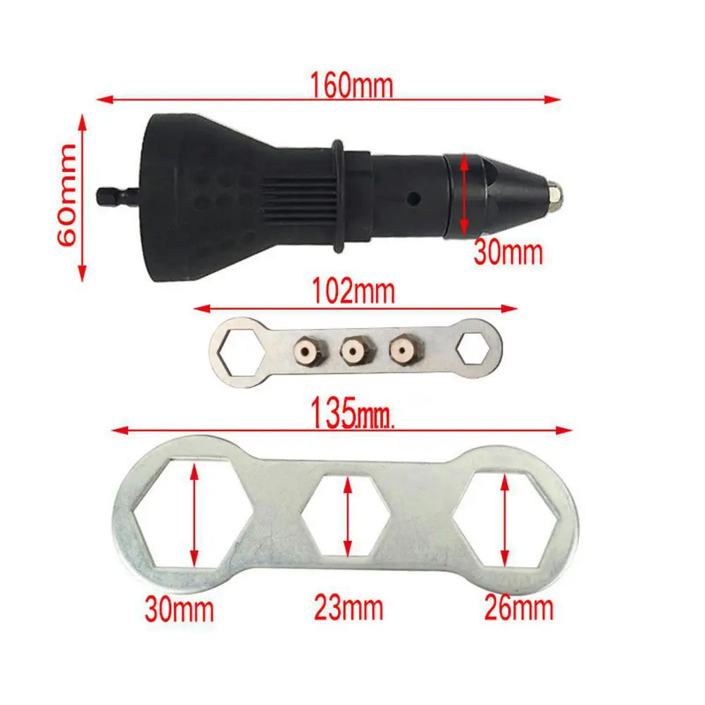 Rivet nut Riveting Tool for Electric Drill rivet gun Electric Screwdriver Cordless Riveting Drill Adapter Insert Nut-tool