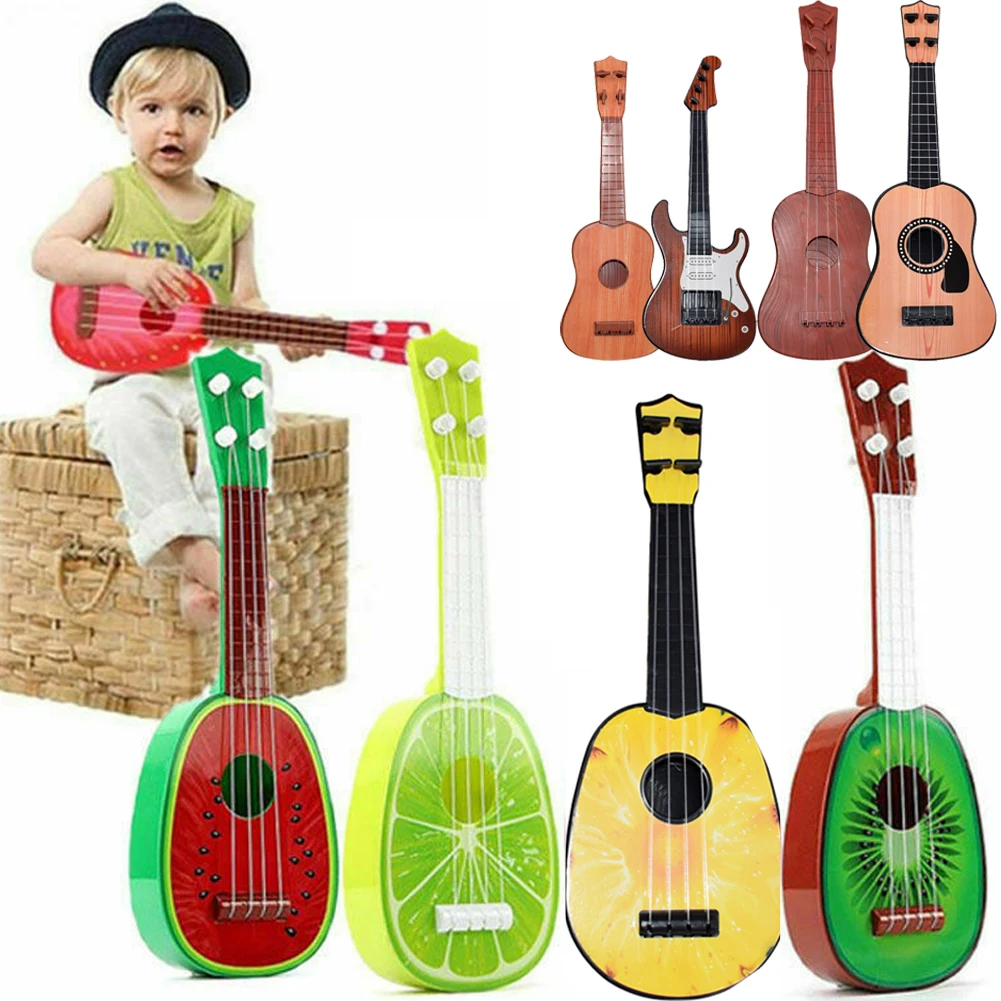Infrant Детские Обучающие музыкальные 7 стилей инструменты Детские Мини гитары-фрукты игрушки укулеле игрушечные гитары подарки для детей