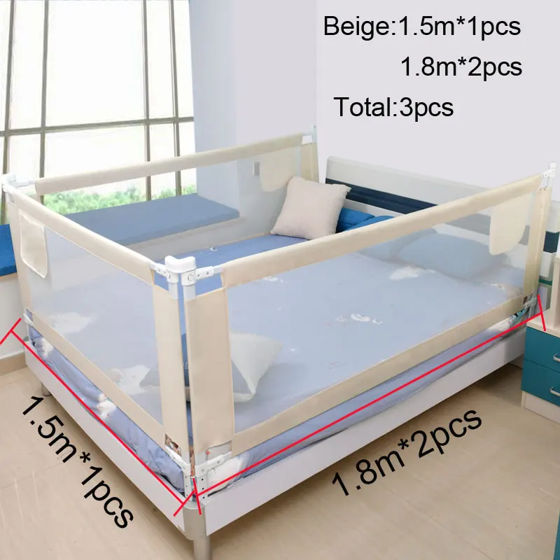 Dbeige1.5x1.8x1.8 Складные Безопасные ворота безопасности для детей, ограждение для детской кроватки, барьер для детей, Детский манеж, загон для детской площадки - Цвет: Dbeige1.5x1.8x1.8