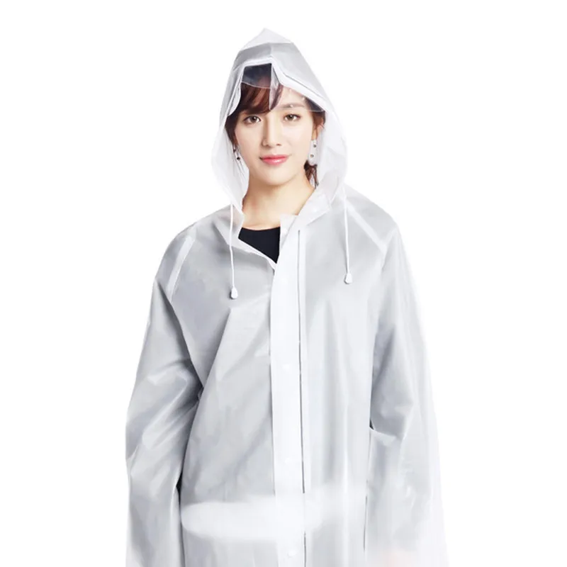 Travel matte transparent raincoat adult hiking suit waterproof men and women outdoor rain coat long poncho regenjas rain jacket