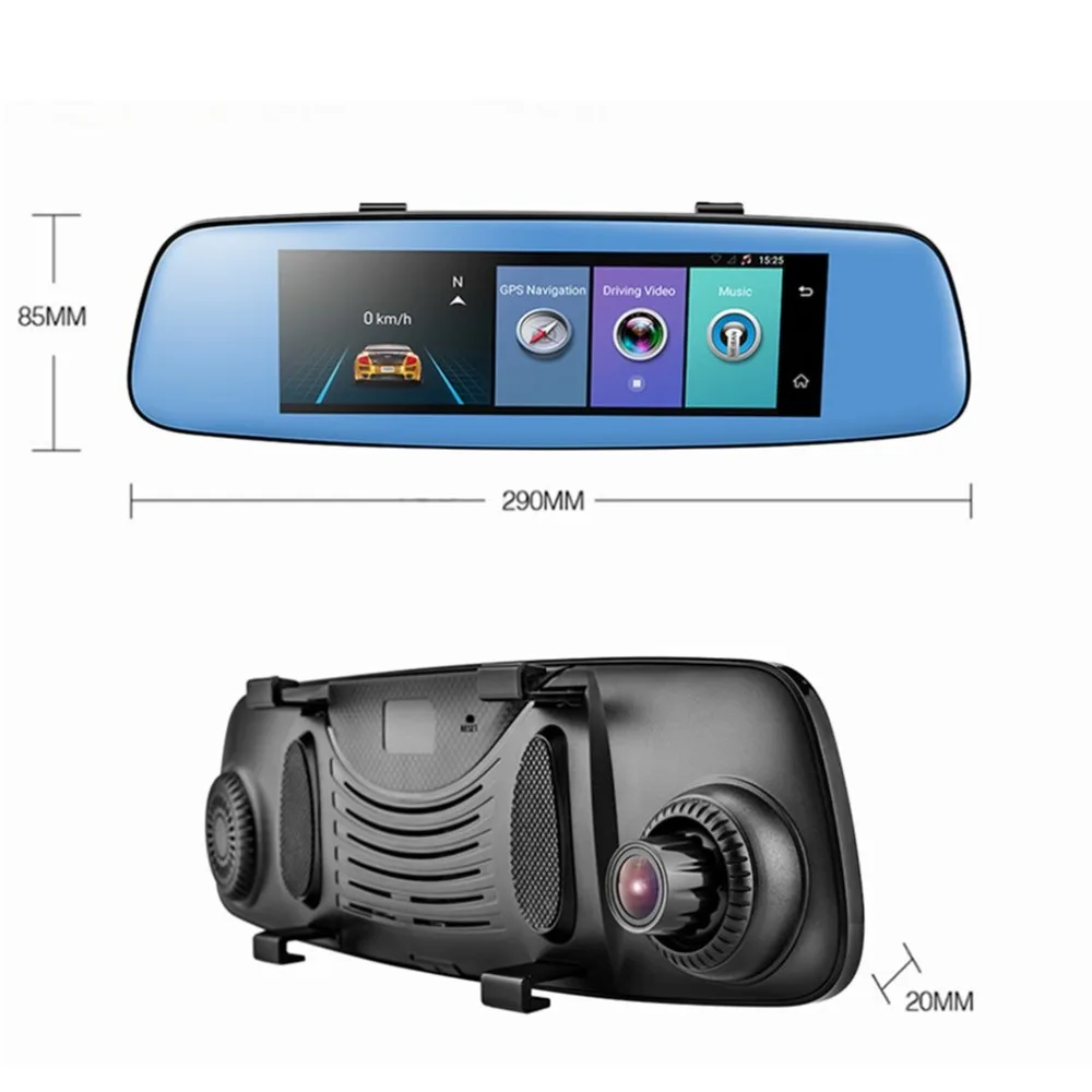 7,84 дюймов 1080P Мини WiFi Автомобильная камера DVR видеорегистратор монитор ночного видения угол обзора 140