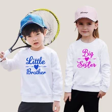 Ensemble t shirt manches longues pour enfant, tenue assortie, grand et moyen, petit frère et sœur, sweat shirt d'automne