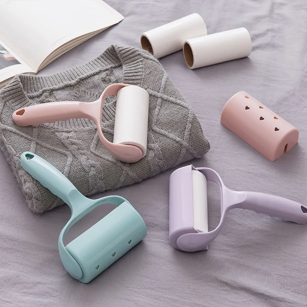 Tearable sticky roller Reusable Clothes Lint Rollers Cleaner Hair Remover Roller Dog Hair Cat Hair Pet Cleaning Supplies@30