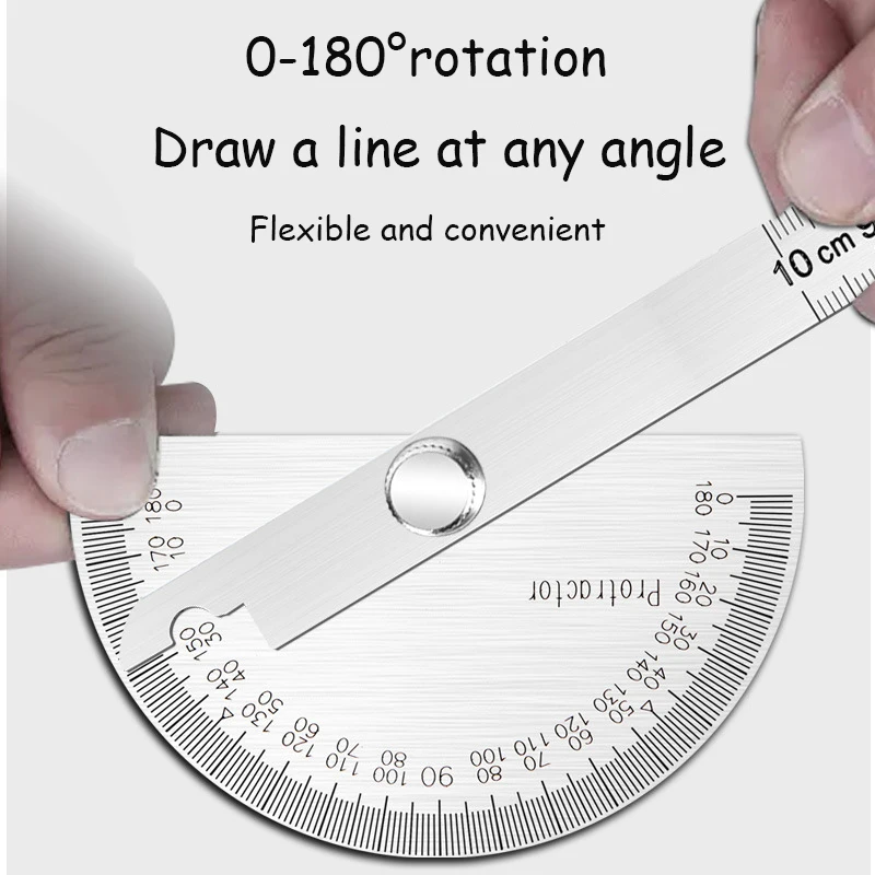 High-precision Stainless Steel Protractor Woodworking Angle Ruler Measuring Tool Industrial Grade Multi-function Angle Ruler