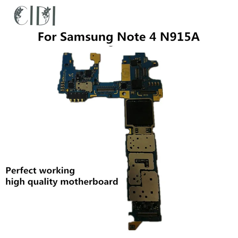 Марка CIDI используется оригинальная материнская плата для Samsung Note 4 N915A разблокированная материнская плата, логическая плата протестированная пластина