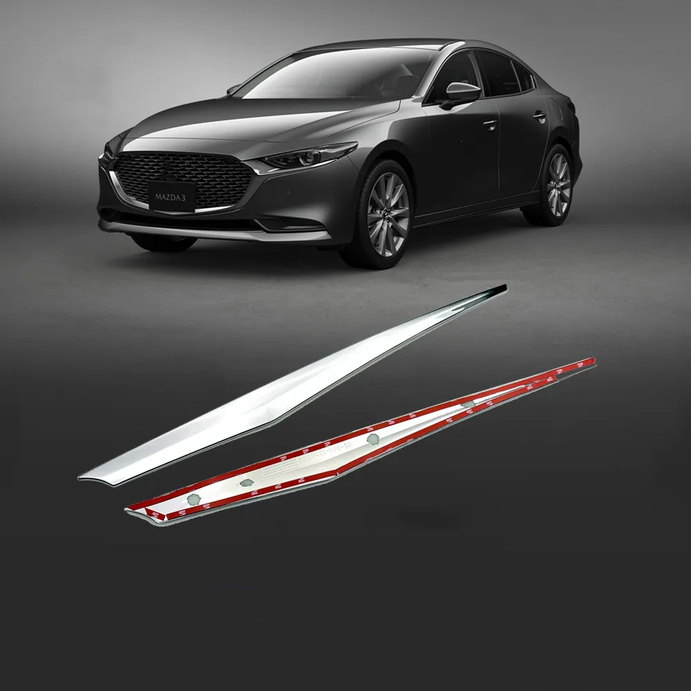 Автомобильные аксессуары ABS Хромированная Крышка багажника Крышка отделка полосы для Mazda 3