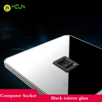 

Norden 86 computer socket network broadband telecommunications mobile single network interface switch socket mirror glass panel