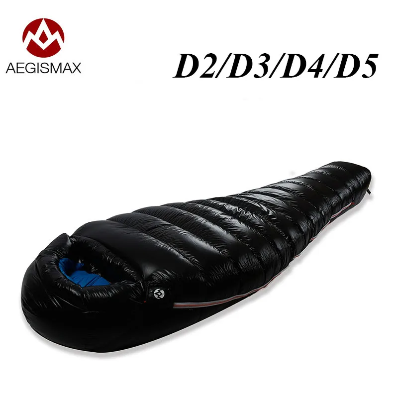 Спальный мешок Aegismax D2/D3/D4/D5 на белом утином пуху для улицы серия UL|mummy sleeping bag|down