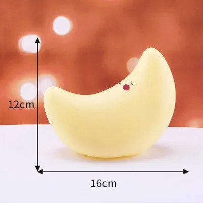 Baby Night Light LED Cartoon Lamp Stars White Clouds Ice cream Mood Lights Children Kids Gift Glow Toy Bedroom Decor Night Lamps Moon