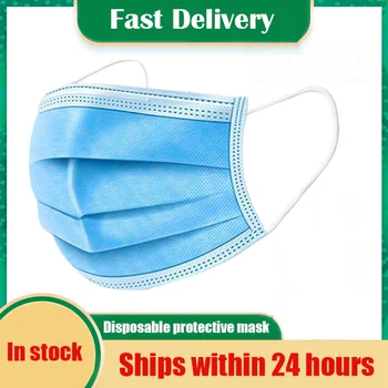 

10/30/50pcs Disposable Face Mask 3 Layers Ear Loop Mouth Masks Non-woven Masks Mascarillas Masque