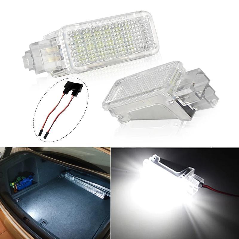 2x LED Footwell Door Courtesy Glove Box Luggage Interior Trunk Boot Light 