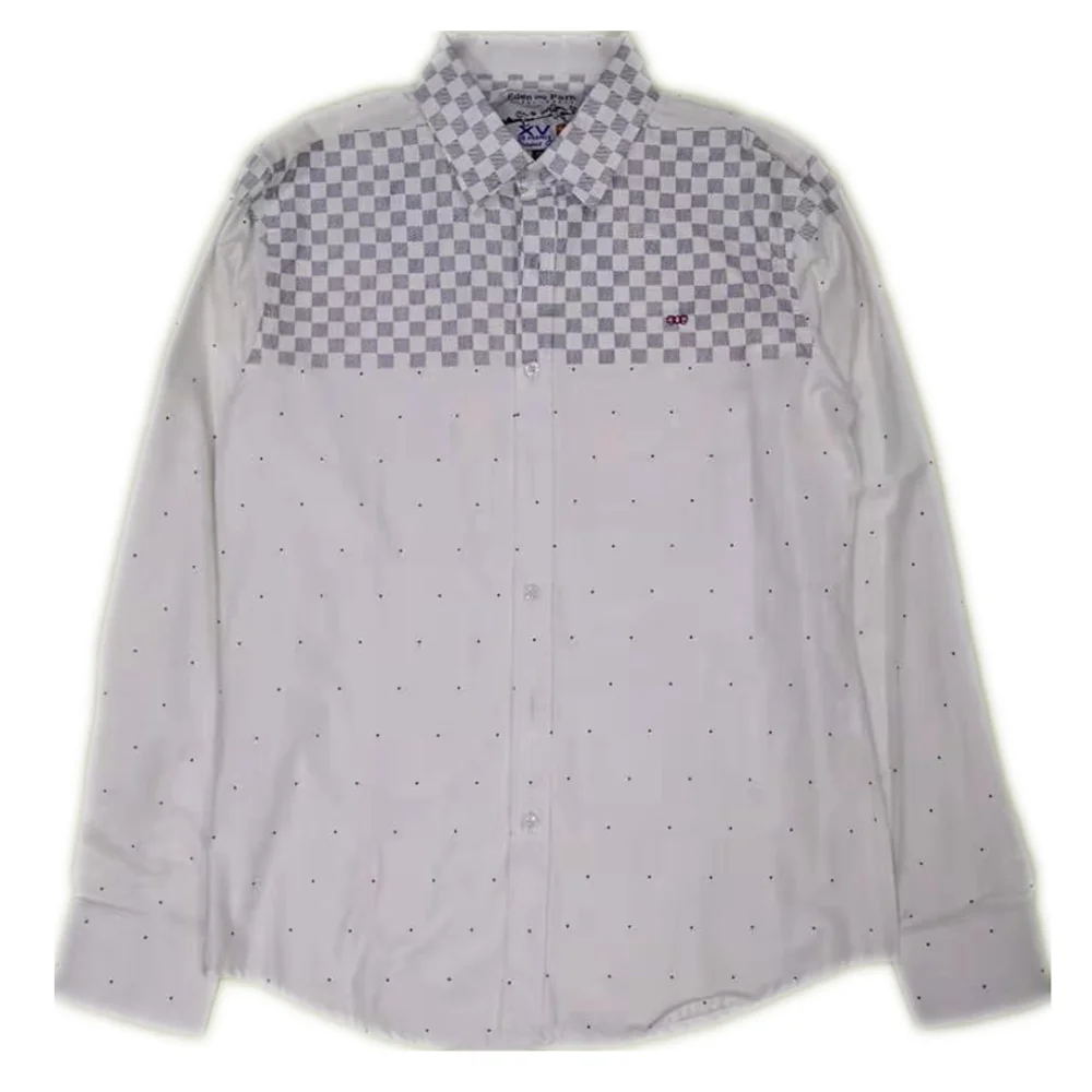 Рубашка с вышивкой, camisa masculina, мужские рубашки с длинным рукавом, хлопок, Social hombre eden park faconnable Сорочки мужские