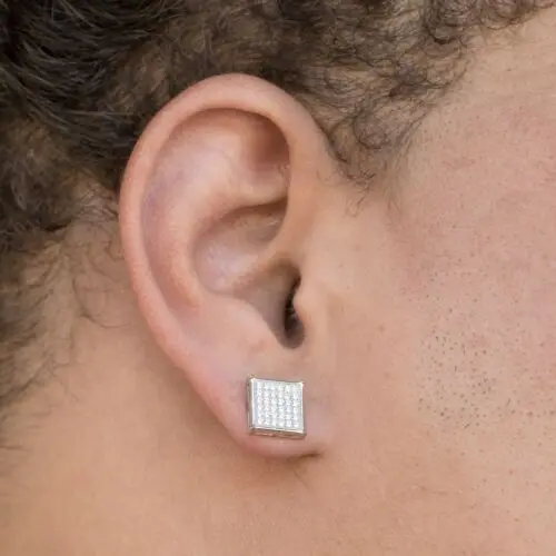 Huitan Fashion Hiphop Earrings Luxury CZ Accessories Daily Wear Versatile Jewelry Circle Earring For Rock Man Dropship - Image 6