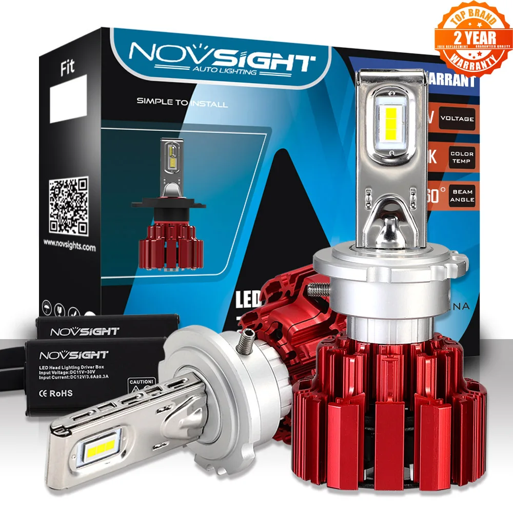 NOVSIGHT D1s D2s D3s D4s D1r светодиодный автомобильный головной светильник s 86 Вт 13600LM белые