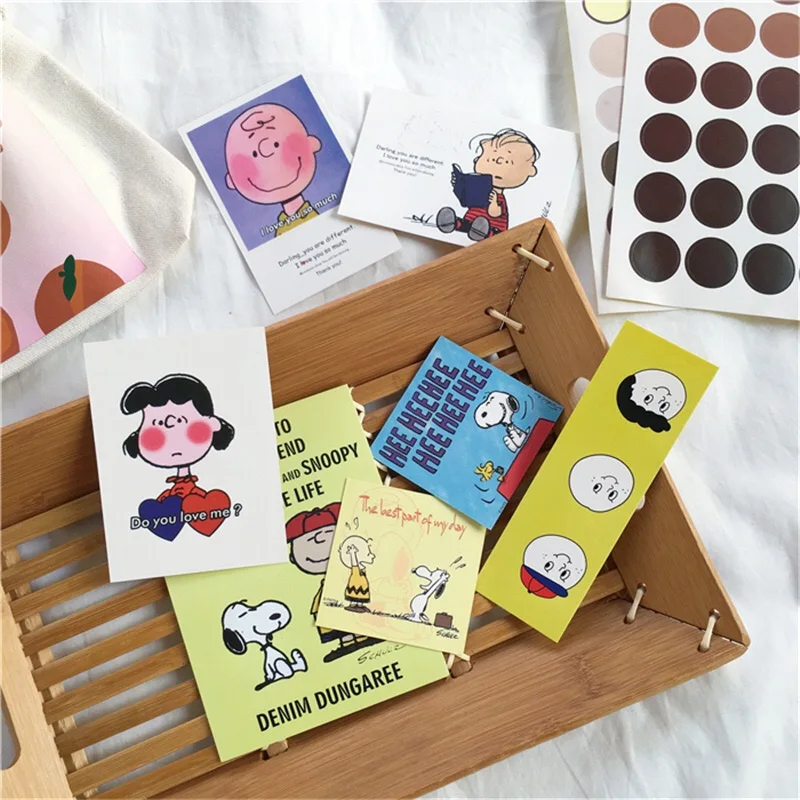 8 шт. Ins Peanuts Rogue Dog, милая мультяшная доска для карт, доска для сообщений, доска для фотосъемки, настенные украшения, визитная карточка, дисплей
