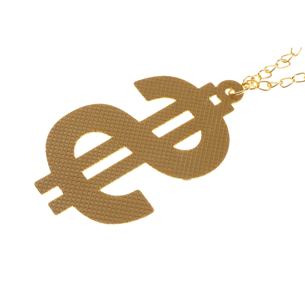 DOLLAR GANGSTER PIMP NECKLACE FANCY DRESS BIG DADDY FANCY DRESS COSTUME