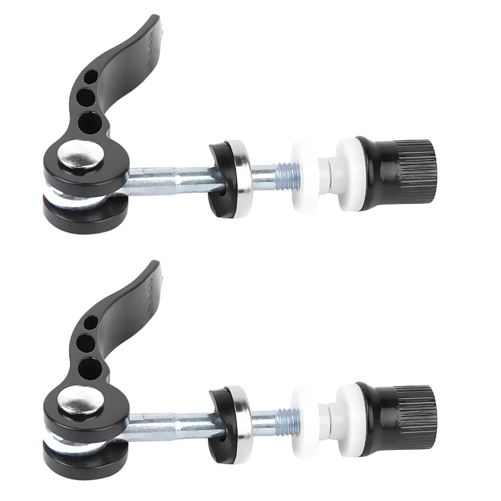 2Pcs Aluminum Alloy Bicycle Quick Release Seat Tube Bike Seat Post Clamp Skewer Black