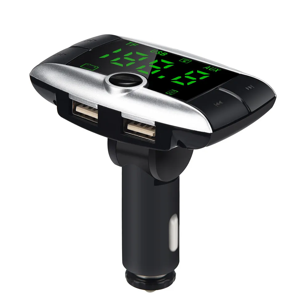 1," ЖК-дисплей 12 V-24 V Bluetooth MP3 плеер Беспроводной FM передатчик модификатор с двумя портами USB Зарядное устройство прикуриватель автомобиля Kit - Название цвета: B