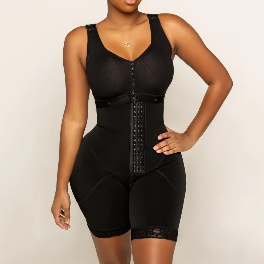 low back shapewear 2021 Pure Color Zipper Fajas Shapewear Breasted Body Shaper Bodysuit Modeling Strap High Compression Long Sleeve Waist Trainer shapewear shorts Shapewear