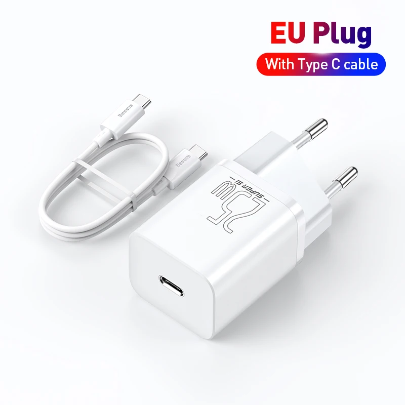 usb c 30w Baseus USB C Charger 25W Support Type C PD Fast Charging Portable Phone Charger For Samsung S20 S21 Ultra Xiaomi 10 Pro Tablet powerbank quick charge 3.0 Chargers