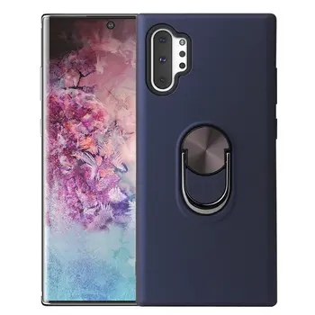 

200pcs/lot 2 in 1 Smooth Silky Shockproof Matte Ring Stand Hard Case For Samsung Galaxy S10 Lite S10E S10 Plus Note 10 Pro Plus