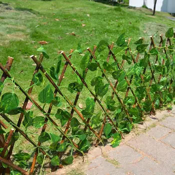 

Retractable Artificial Garden Trellis Fence Expandable Gardening Decor Climbing Faux Fence Vines Ivy Privacy Plant Frame Wo N6P6
