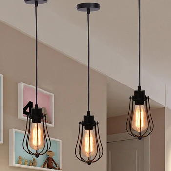 

Iron Cage Ceiling Hanging Lampshade Pendant Bulb Light Chandelier Home Decor UK
