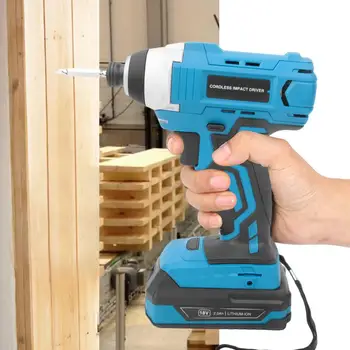 

18V Cordless Impact Wrench Li-Ion Battery Screwdriver & Charger Kit 100-240V US Plug Electric Power Tool