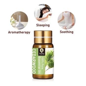 

Pyrrla 5ml Cedarwood Pure Essential Oils For Aromatherapy Help Sleep Relieve Stress Fennel Rosemary Humidifier Diffuser Massage