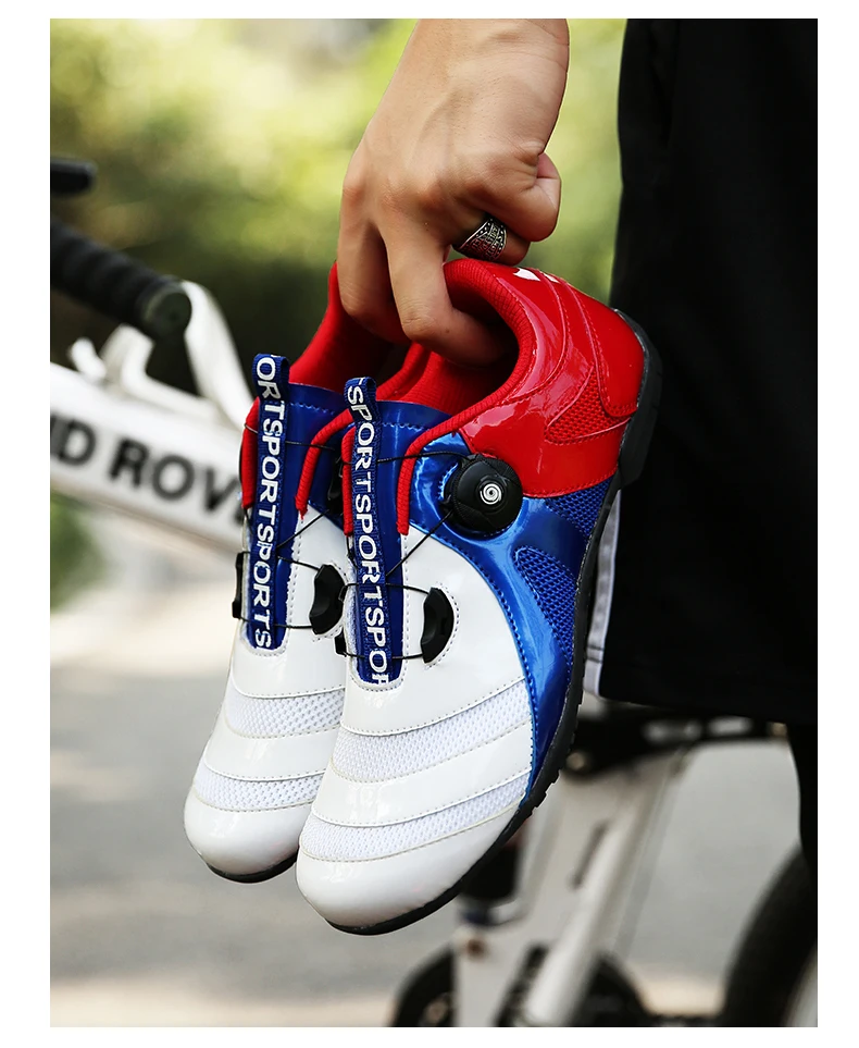Tide Speed Lacing Professional Cycling Shoes Men Women Bicycle Sneakers Breathable Light Road Bike Shoes Outdoor Lovers