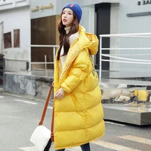 Водонепроницаемая новая зимняя куртка на 90% белом утином пуху, женское длинное пальто свободного кроя, женские парки, плотная теплая женская зимняя верхняя одежда