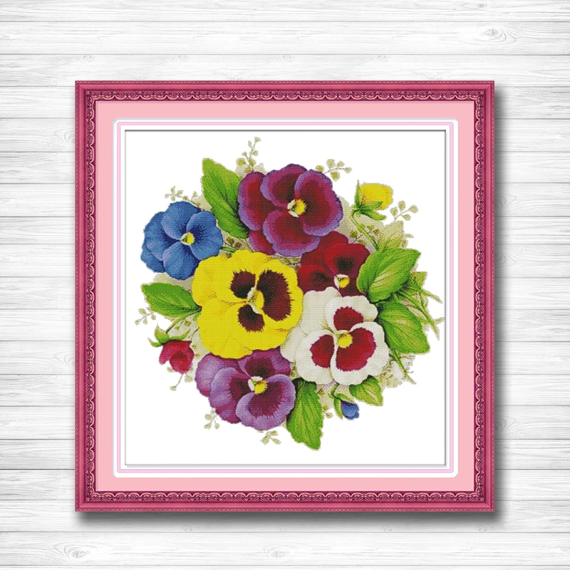 

Phalaenopsis colorful flower Painting dmc 14CT 11CT counted cross stitch kits embroidery set Needlework Set chinese cross stitch