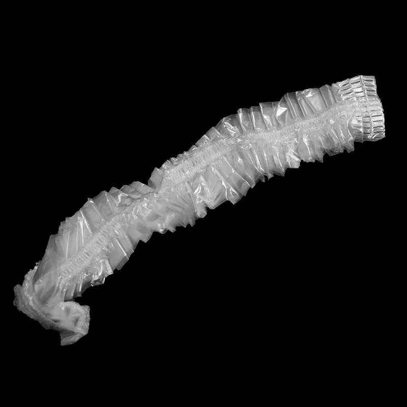 100x одноразовая прозрачная эластичная шапочка для душа защита волос шапочка для душа
