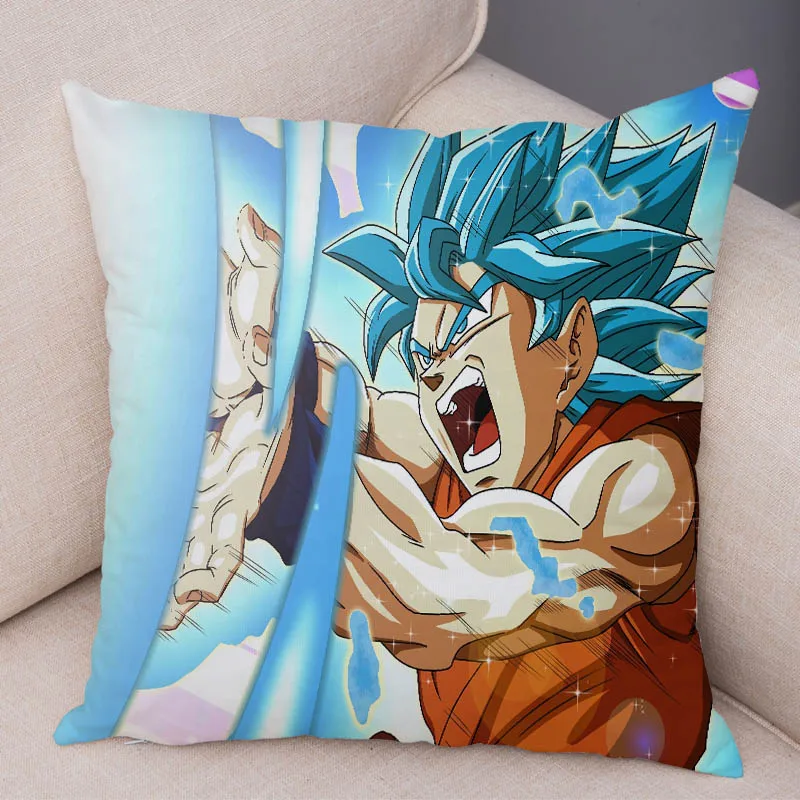 13 Супер Saiyan Dragon Ball наволочка для дивана Наволочка на подушку мультяшная мягкая короткая плюшевая 45*45 см Декор Япония наволочка с аниме - Цвет: 13