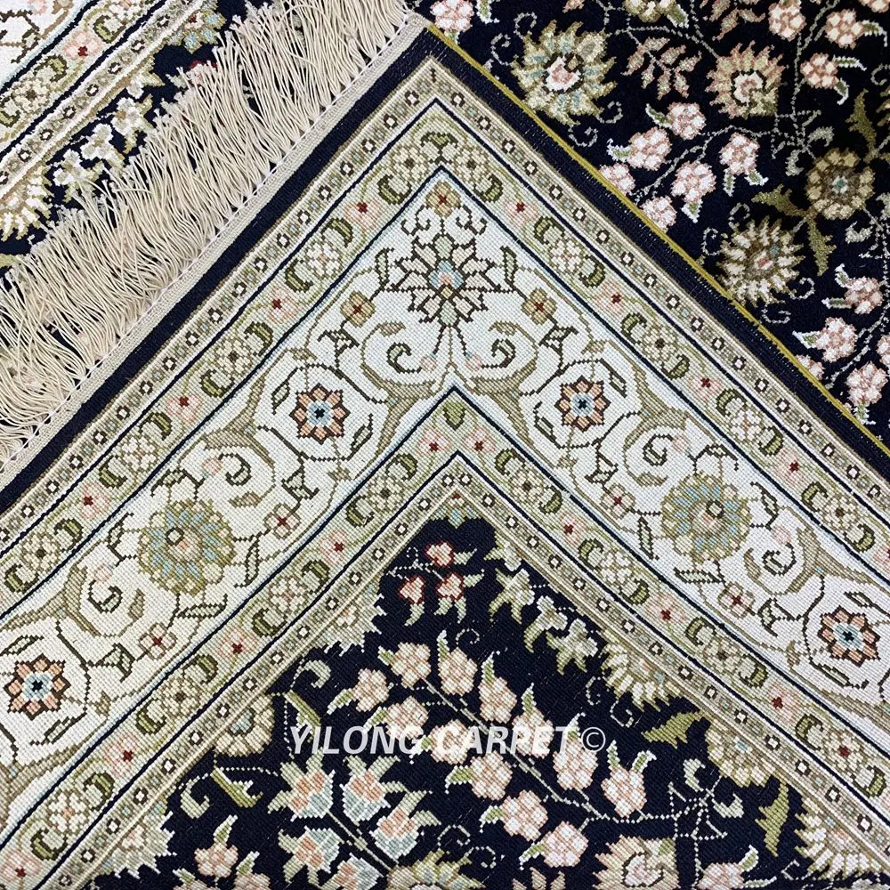 Yilong 2,7 'x4' Hereke шелковый ковер синий vantage изысканные шелковые ковры ручной работы(HF206B